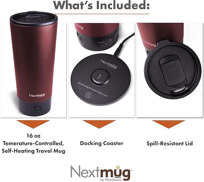 Nextmug Go - Temperature-Controlled, Self-Heating Travel Mug - Image 3