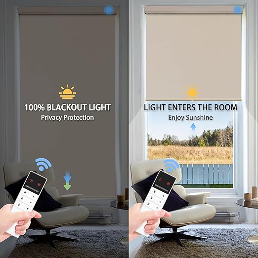 Motorized Blinds with Remote, Automatic Window Shades Work with - Image 2