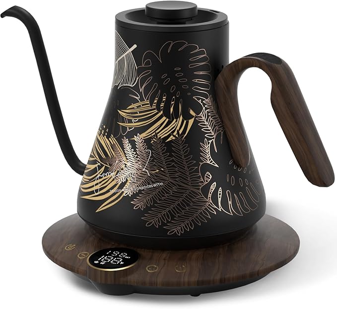 Gooseneck Electric Kettle with ±1℉ Temperature Control by Cocinare
