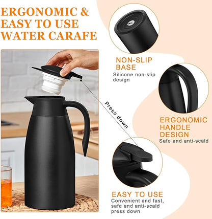 Norme 2 Pcs Thermal Coffee Carafe Insulated Stainless Steel Coffee Carafe - Image 3