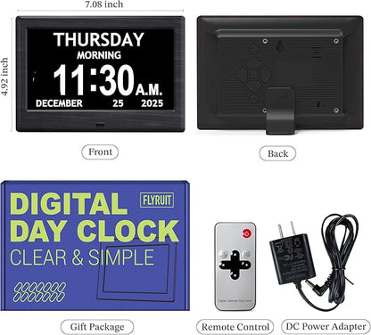 7'' Dementia Clock For Seniors, Large Display Digital Clock - Image 8