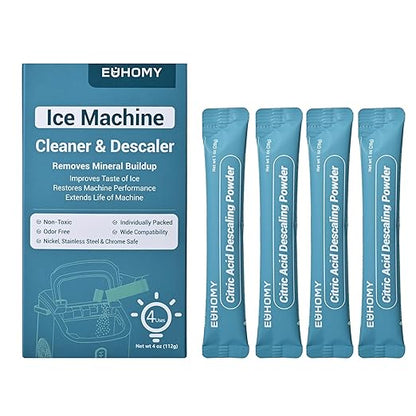 EUHOMY Ice Maker Cleaner & Descaler | 4 Use & Individually Packed | Ice Machine by EUHOMY