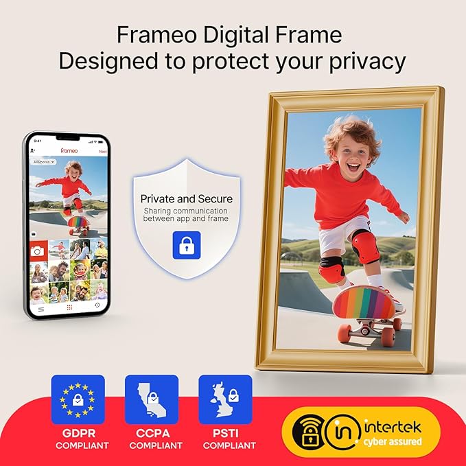 Frameo 10.1 Inch WiFi Digital Picture Frame, 1280x800 HD IPS Touch Screen Photo - Image 6