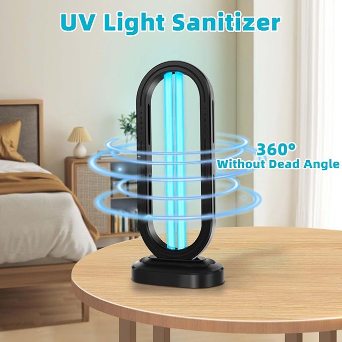 UV Light Sanitizer, UVC Home Disinfection Device 4-Speed Timing and Remote - Image 2