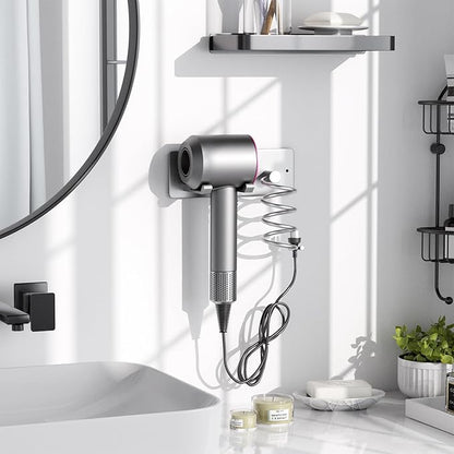 Tindbea Hair Dryer Holder + Curling Iron Holder, Blow Dryer Holder Wall Mount - Image 2