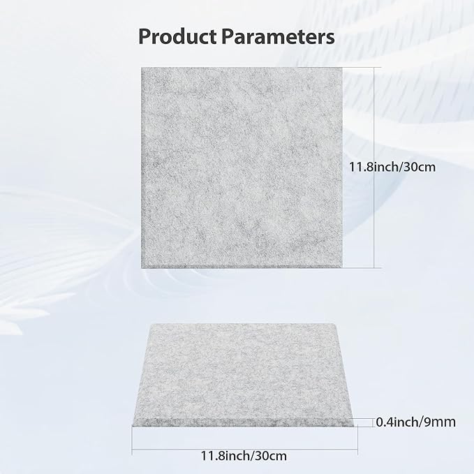 Amantech 12 Pack Acoustic Panels Self Adhesive Sound Proof Foam, High Density - Image 6