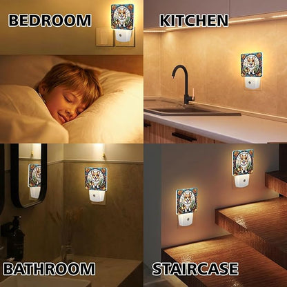 PODMemory Corgi Stained Glass Night Lights Plug into Wall - Image 7