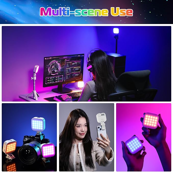 ULANZI U60 RGB Video Lights White LED Camera Light 360° Full Color Portable - Image 8