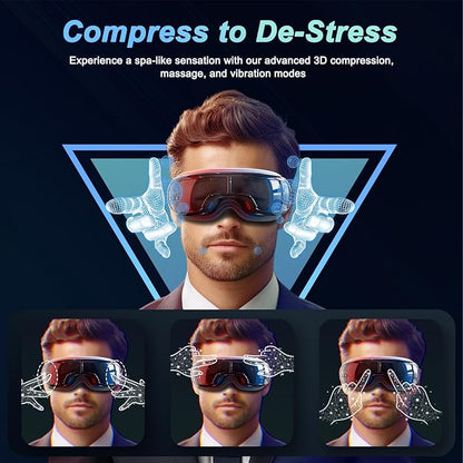 Eye Massager with Heat, Heated Eye Mask, Compression Massage, Eye Massager - Image 3