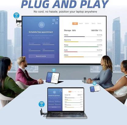 Wireless HDMI Transmitter and Receiver, LED Display Screen, Plug and Play - Image 5