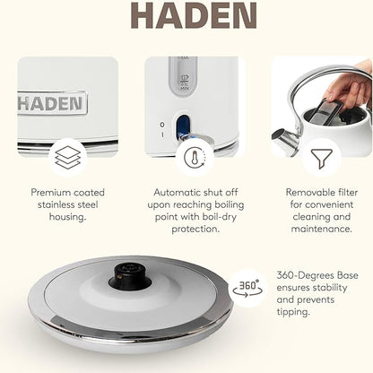 Haden Heritage Stainless Steel Body Retro Electric Tea Kettle - Image 4