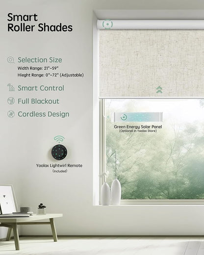 Yoolax Motorized Blinds with Remote, Electric Window Shades Compatible with - Image 2