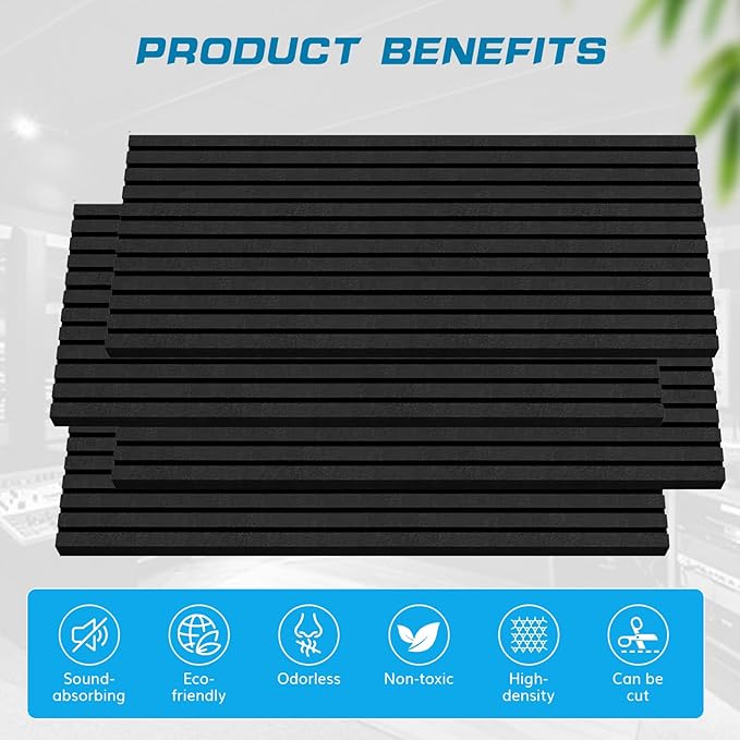 2 Pack Acoustic Foam Panels, Sound Absorbing Panels, Sound Insulation - Image 4