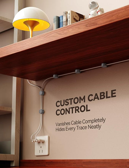 8-Pack Cord Organizer Magnetic Cable Clips, Desk Cable Management Wire Hider - Image 5