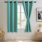 JIUZHEN Blackout Curtains with Tiebacks by JIUZHEN