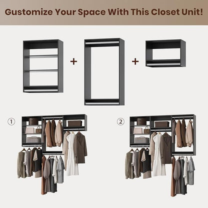 ROOMTEC Modular Closet System, Wall-Mounted Wooden Tower - Image 9