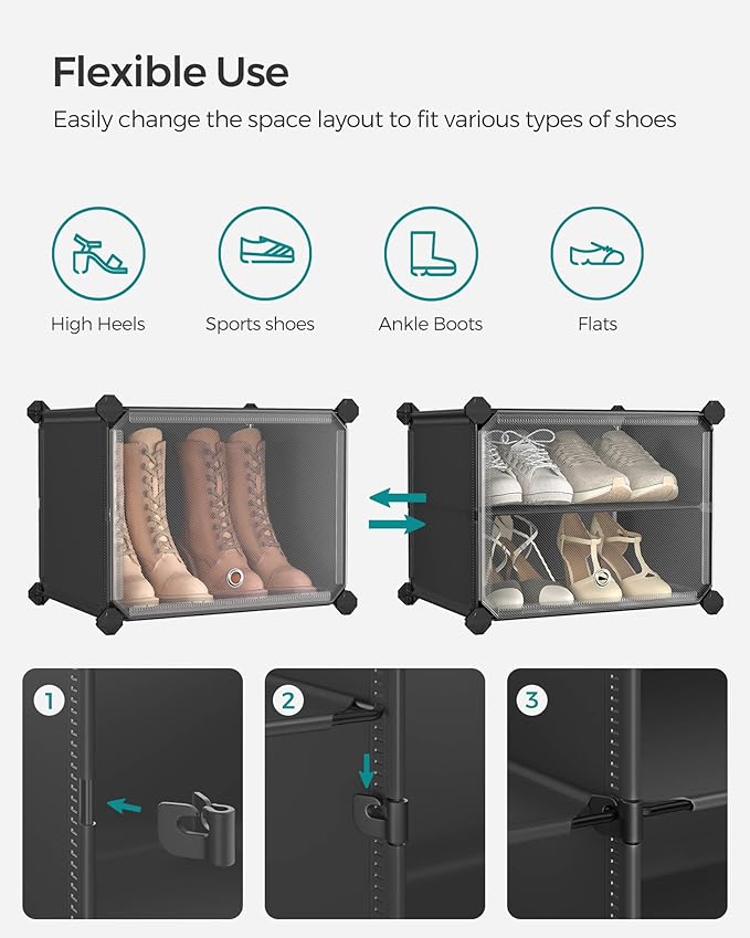 SONGMICS Shoe Rack Organizer, 8-Tier Shoe Storage Cabinet - Image 6