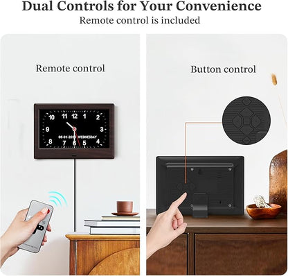 7'' Digital Clocks, 12 Reminders & 6 Alarms, Dementia Clock - Image 4
