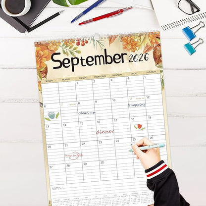 GuassLee Large Wall Calendar 2026-2027, 24-Month Vertical Wall Calendar Runs - Image 3