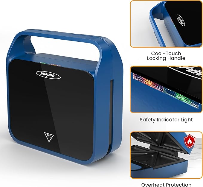 Sunvivi 3 in 1 Sandwich Maker, Electric Waffle Maker - Image 5