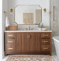 ANDY STAR 30"x40" Gold Bathroom Mirror, Large Scalloped Wall Mirror, Brushed by ANDYSTAR