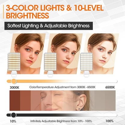 JINGCOOL Magnetic Selfie Light, Portable Phone Light Clip, Rechargeable Ring - Image 2