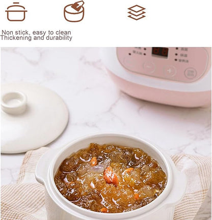 1L Ceramic Electric Stew Pot, 200W Cooker, Electric Cooking Pot - Image 5