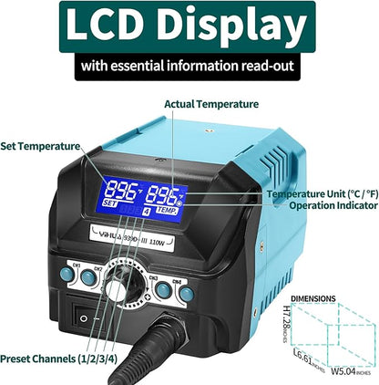 YIHUA 939D+ III EVO Digital Soldering Iron Station Kit 110W High Power - Image 7