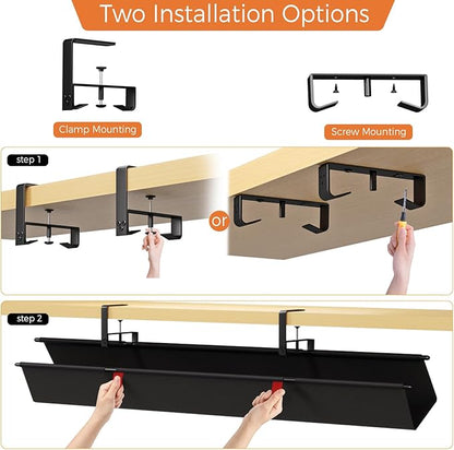 Under Desk Cable Management Tray - Image 7