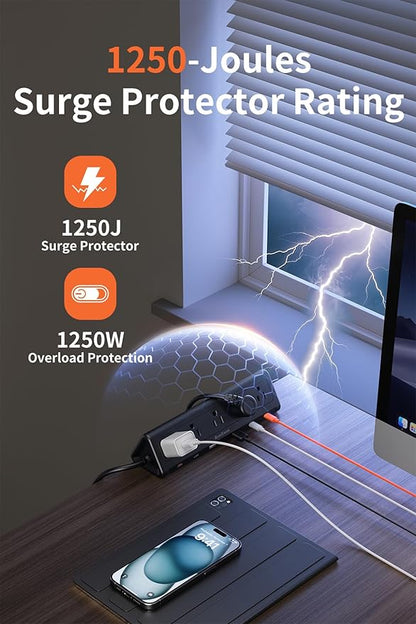 6.5 FT Desk Clamp Power Strip - Image 5