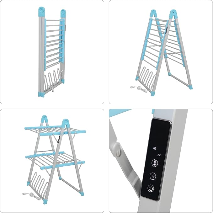 SHARNDY Electric Heated Clothes Drying Rack, Foldable Heated Garment Dryer - Image 7