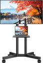 rfiver rolling tv stand with laptop shelf, mobile, main product view