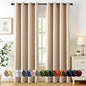 MIULEE Beige Blackout Curtains for Bedroom Living Room 84 Inches Long 2 Panels by MIULEE