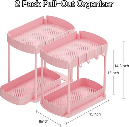 Ukeetap 2 Pack Multi-Purpose Pull-Out Storage Organizers, Under Sink Organizers - Image 2