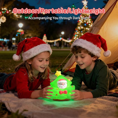 ICARER FAMILY Christmas Tree Night Light, Touch Control LED Lamp, Silicone Green - Image 5