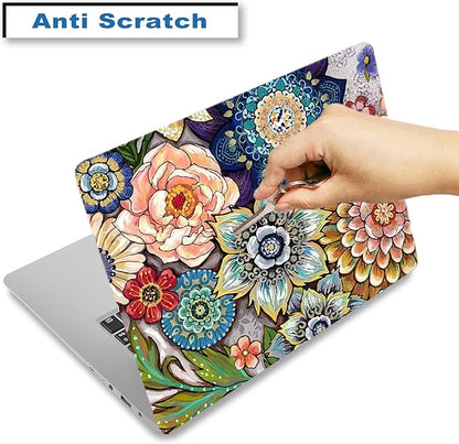 Laptop Skin Sticker Decal, Decorative Waterproof Removable, Colorful Flower - Image 3