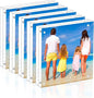 Meetu Acrylic 5x5 Picture Frame 5 Pack Clear Two Sided Desk Photo Frame by Meetu
