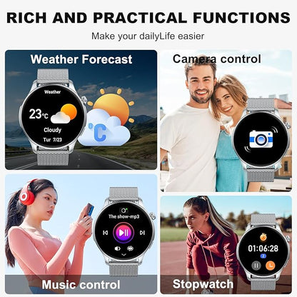 Smart Watch for Men Women Fitness: Make Answer Call Running Digital Mens - Image 7