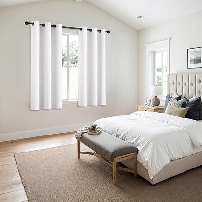 MIULEE Pure White Room Darkening Curtains - Image 6