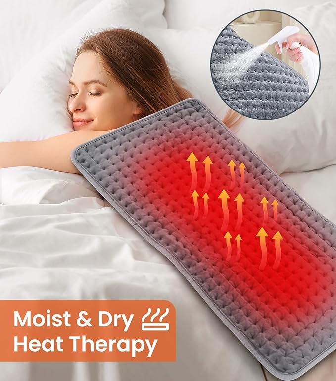 17''×33'' Heating Pad for Back Pain, Electric Heating Pad - Image 4