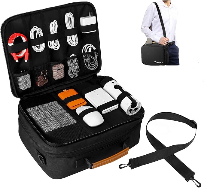 Extra Large Electronics Organizer Travel Case, Cable Organizer Bag by Unknown