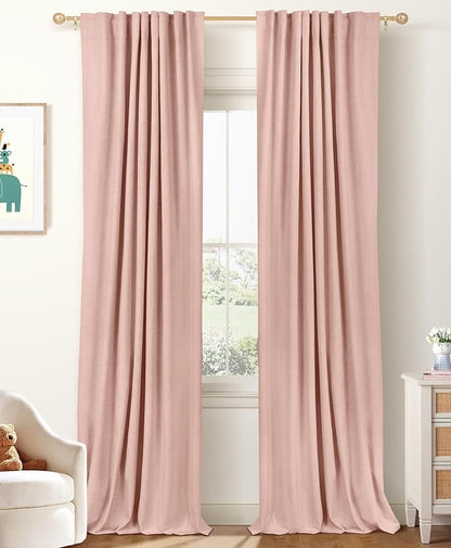100% Blackout Shield Linen Blackout Curtains by 100BlackoutShield