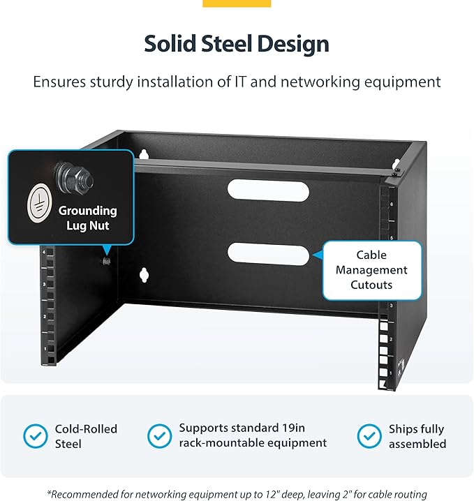 StarTech.com 6U Wall Mount Network Rack - Image 3