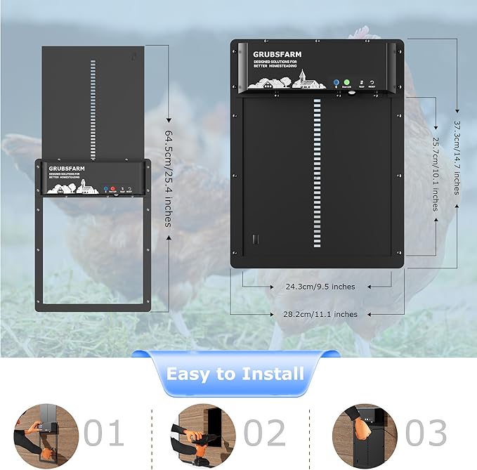 GRUBSFARM Automatic Chicken Coop Door - Image 2