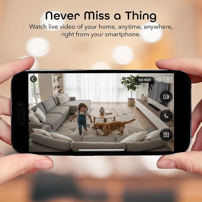 Geeni Look 2K 4MP Smart Indoor Security Camera – 1440p Ultra HD WiFi Pet & Baby - Image 4