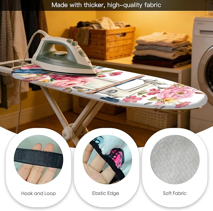 Nuxovilar Ironing Board Cover Needle Cotton 15x54 Inches | Ironing Board Cover - Image 5