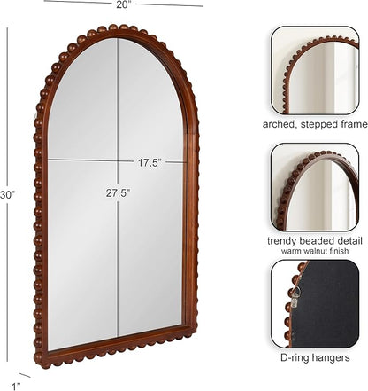 Kate and Laurel Beadbrook Modern Beaded Arched Mirror - Image 2