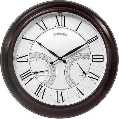 FOUNTAIN DESIGNS 24" Jameson in/Outdoor Lighted Clock, Self-Illuminated - Image 8