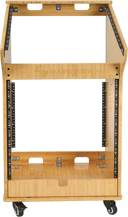 Sound Town DIY Solid Carbonized Bamboo Studio Rack - Image 3