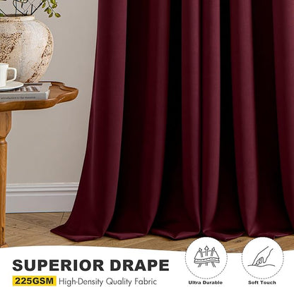 MIULEE Burgundy Red Blackout Curtains - Image 5